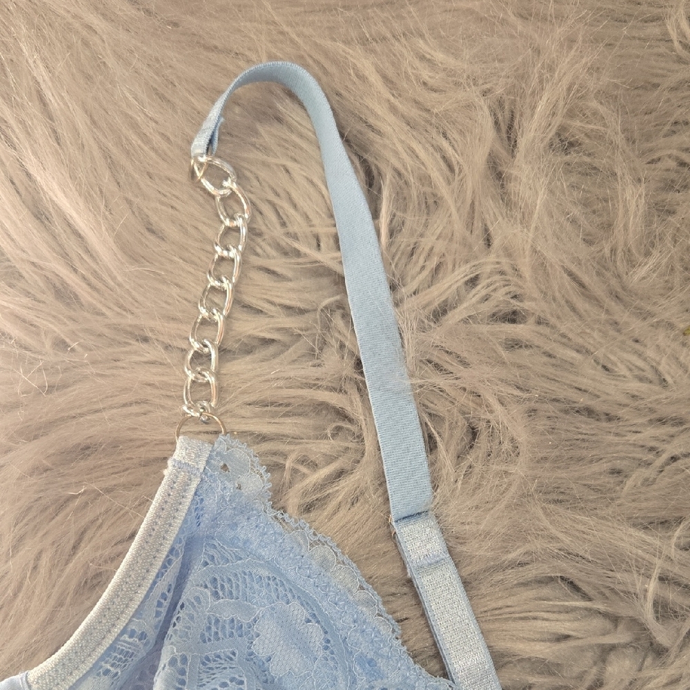 Light Blue Lace Bra - Picture 2 of 5